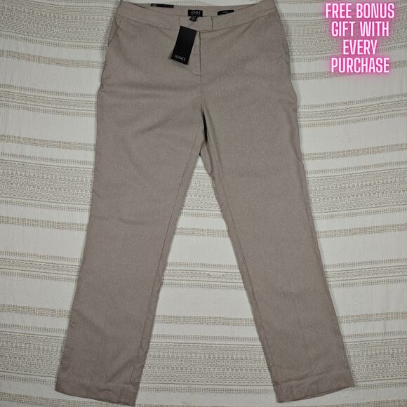 Jones New York Sydney Classic Rise Straight Leg Pants Size 12 NWT - Picture 1 of 10